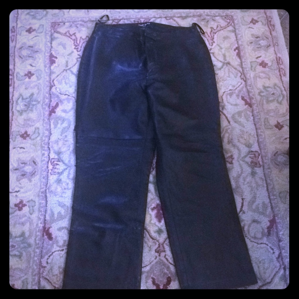 Leather riding pants size 16 Margaret Godfrey